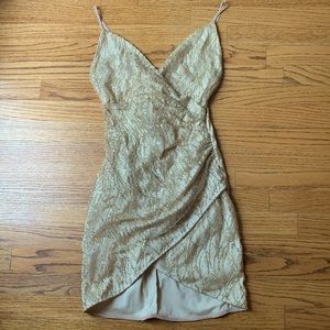 GOLD GLITTER COCKTAIL DRESS-Size 4